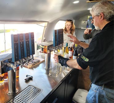 Airstream bar trailer kegerator