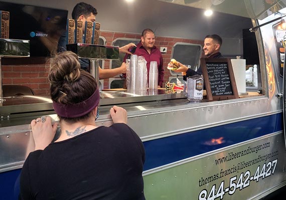 LI Beer and Burgers Airstream beer trailer