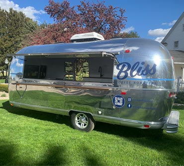 Cup of Bliss coffee roaster Airstream trailer