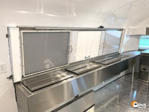 Golf bar trailer ice bins