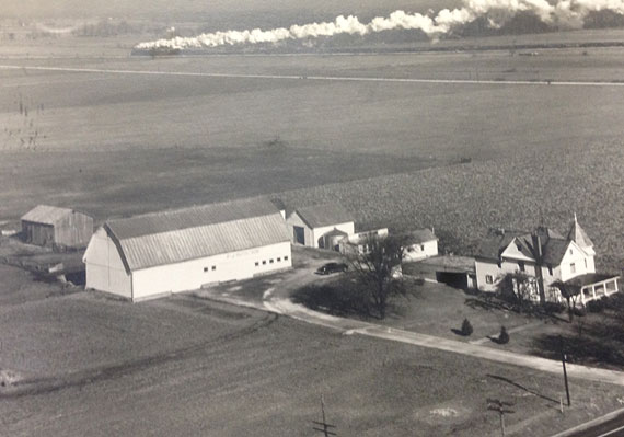 Paul Ruth Farm arial view - 1940's