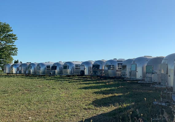 Vintage Airstreams waiting for rebirth