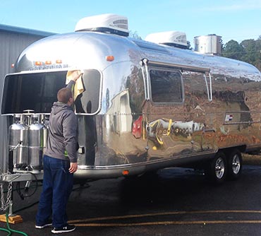 washing an airstream