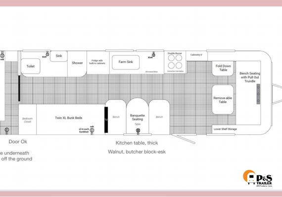 Layout drawings for Airstream